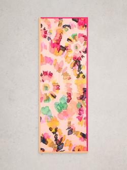 White Stuff Sophie Abstract Scarf, Pink/Multi - view 2, Pink/Multi