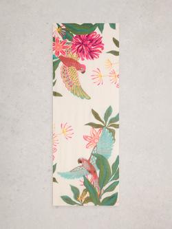 White Stuff Lily Abstract Floral Scarf, Ivory/Multi - view 2, Ivory/Multi