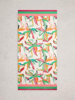 White Stuff Organic Cotton Scarf, Green/Multi - view 2, Green/Multi