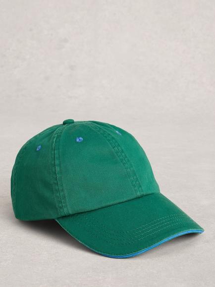 White Stuff Cotton Baseball Cap, Green, Green