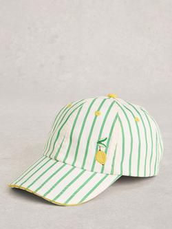 White Stuff Embroidered Baseball Cap, White/Multi, White/Multi