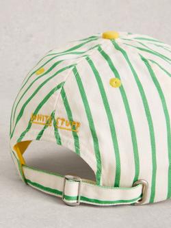 White Stuff Embroidered Baseball Cap, White/Multi - view 2, White/Multi