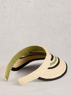 White Stuff Woven Visor, Multi - view 2, Multi