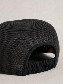 White Stuff Woven Baseball Cap, Black - view 2, Black