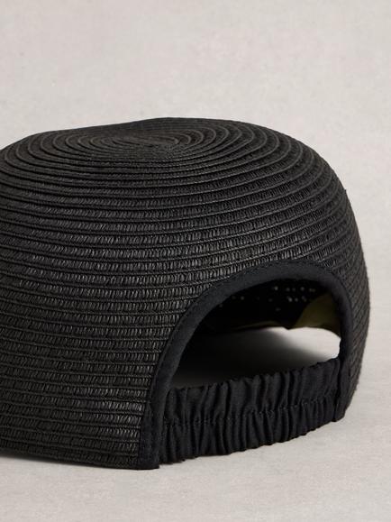 White Stuff Woven Baseball Cap, Black - view 2, Black