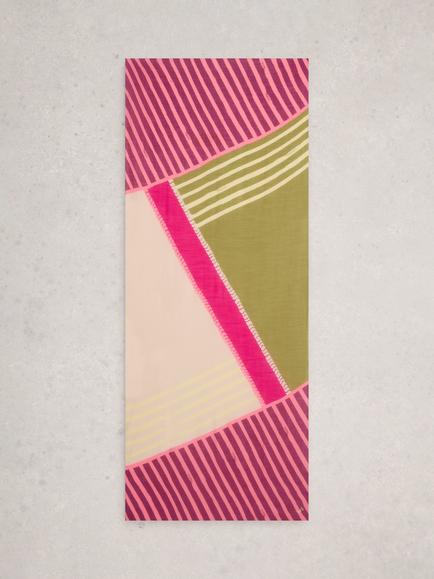 White Stuff Callie Scarf, Pink/Multi - view 2, Pink/Multi