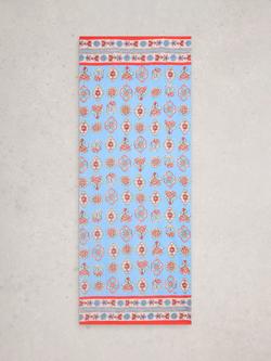 White Stuff Callie Floral Scarf, Blue/Multi - view 2, Blue/Multi