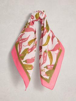 White Stuff Ellie Striped Square Scarf, Ivory/Multi, Ivory/Multi