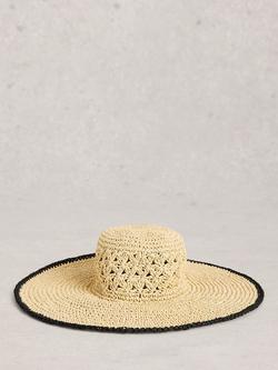 White Stuff Raffia Wide Sun Hat, Natural, Natural