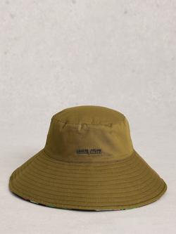 White Stuff Reversible Bucket Hat, Green/Multi, Green/Multi