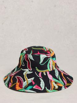 White Stuff Reversible Bucket Hat, Green/Multi - view 2, Green/Multi