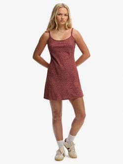 Superdry Ditsy Floral Cami Mini Dress, Bordeaux Red, Bordeaux Red