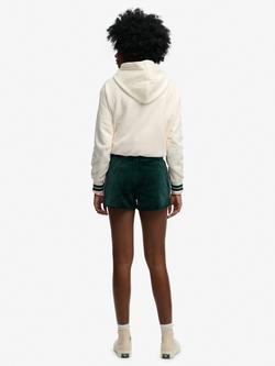 Superdry Country Club Velour Shorts - view 2, Dark Pine Green