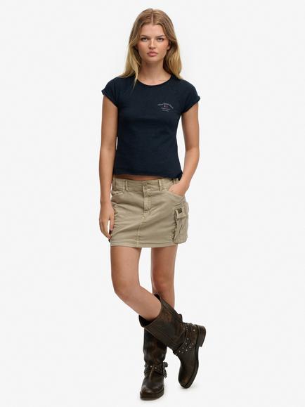 Superdry Cargo Mini Skirt, Cobblestone Grey
