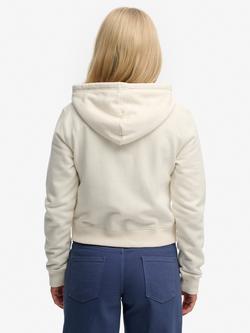 Superdry Athletic Essentials Cropped Zip Hoodie, Desert Bone Offwhite - view 2, Desert Bone Offwhite