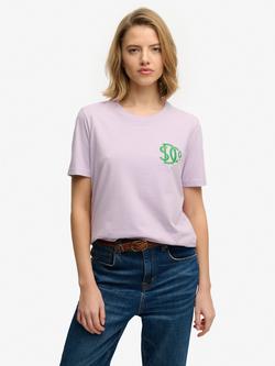 Superdry SD&Co Relaxed T-Shirt, Parma Violet Purple, Parma Violet Purple