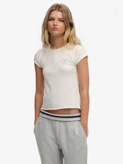 Superdry Athletic Essentials Slub Graphic T-Shirt, Off White, Off White