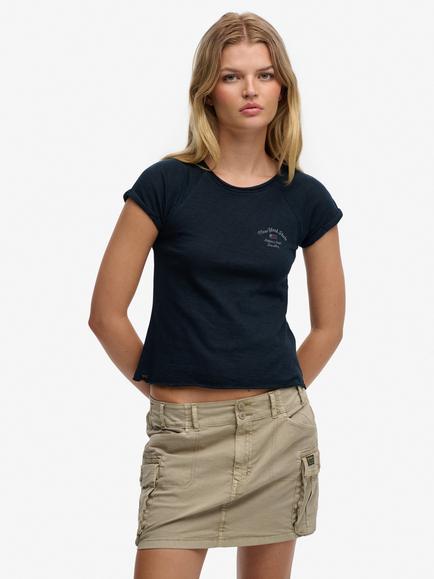 Superdry Athletic Essentials Slub Graphic T-Shirt, Eclipse Navy