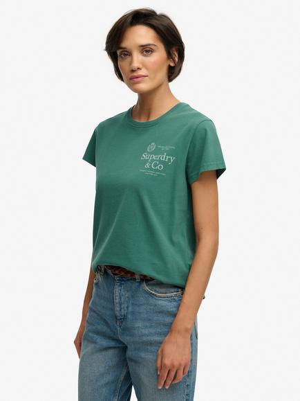 Superdry Luxe Casual Classic T-Shirt, Pine Green, Pine Green