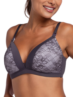 Dorina Manvi Padded Lace Maternity and Nursing Bra, Grey