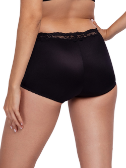 Dorina Origins Shiny Lace Boy Short Knickers - view 2, Black