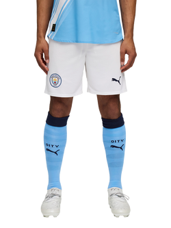 PUMA City 2025/26 Football Shorts, White/Light Blue
