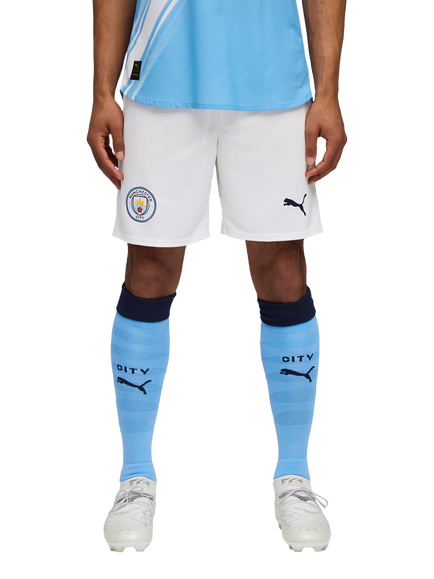 PUMA City 2025/26 Football Shorts, White/Light Blue