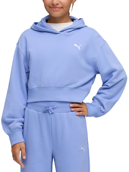 PUMA Kids' Youth Relaxed Cropped Hoodie, Intense Lavender