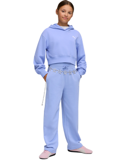 PUMA Kids' Youth Relaxed Cropped Hoodie - view 2, Intense Lavender