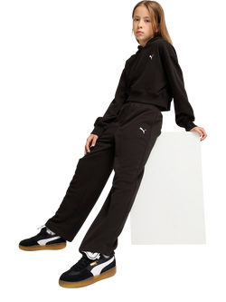 PUMA Kids' Youth Relaxed Cropped Hoodie - view 2, Puma Black