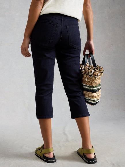 White Stuff Blake Capri Jeans, Blue - view 2, Blue