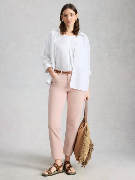 White Stuff Blake Relaxed Straight Leg Jeans, Light Pink, Light Pink