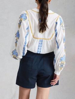 White Stuff Gabby Lightweight Cargo Shorts, Blue - view 2, Blue