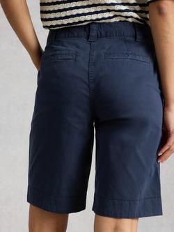 White Stuff Heidi Cotton Blend Chino Shorts, Blue - view 2, Blue