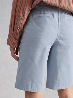 White Stuff Heidi Cotton Blend Chino Shorts, Light Blue - view 2, Light Blue