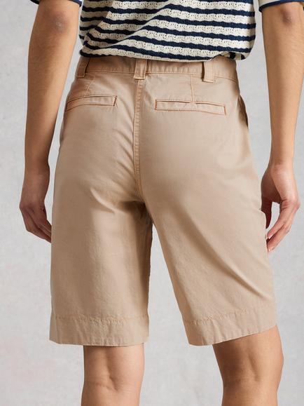 White Stuff Heidi Cotton Blend Chino Shorts, Natural - view 2, Natural