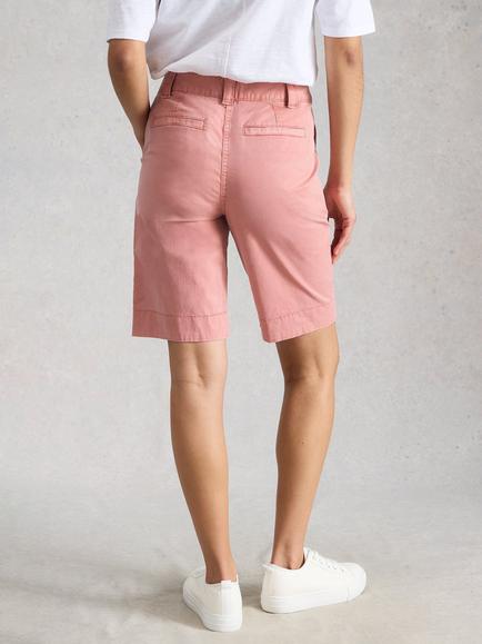 White Stuff Heidi Cotton Blend Chino Shorts, Pink - view 2, Pink