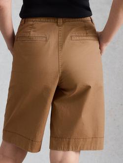 White Stuff Heidi Cotton Blend Chino Shorts, Brown Tan - view 2, 