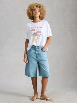 White Stuff Jodi Jean Shorts, Light Blue, Light Blue