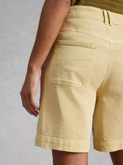 White Stuff Tia Denim Shorts, Light Green - view 2, Light Green