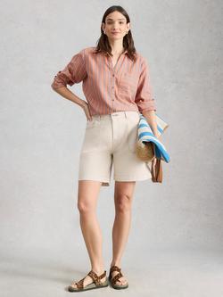 White Stuff Tia Denim Shorts, Natural, Natural
