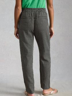 White Stuff Rowena Linen Tapered Trousers, Black - view 2, Black