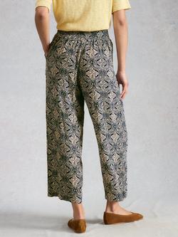 White Stuff Shelly Floral Wide Leg Culottes, Navy/Multi - view 2, Navy/Multi