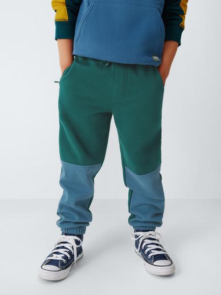 John Lewis Kids' Pannel Joggers, Sea/Blue Fusion, Sea/ Blue Fusion
