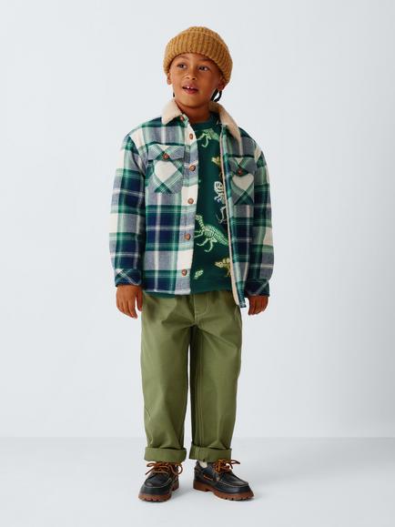 John Lewis Kids' Dino Glow Sweatshirt, Dark Sea Multi - view 2, Dark Sea Multi