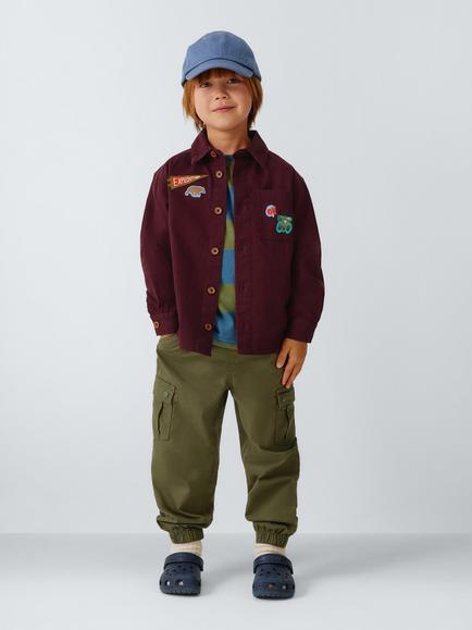 John Lewis Kids' Badge Shirt, Fig - view 2, Fig