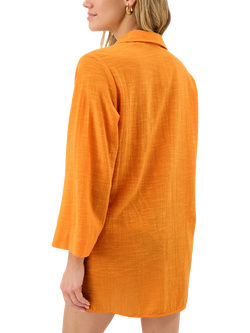 Accessorize Twist Front Shirt, Orange - view 2, Orange