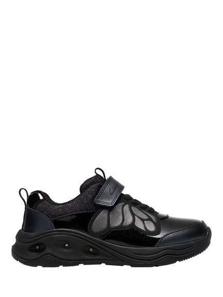 Clarks Kids'  Gleam Fly K School Shoes, Black, Black