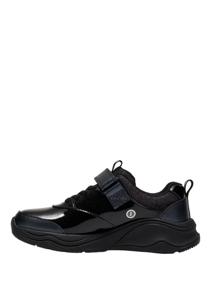 Clarks Kids'  Gleam Fly K School Shoes, Black - view 2, Black