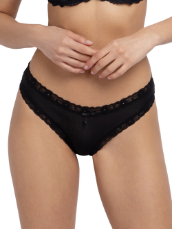 Dorina Essential Microfibre Thong, Pack of 5, Black - view 2, Black
